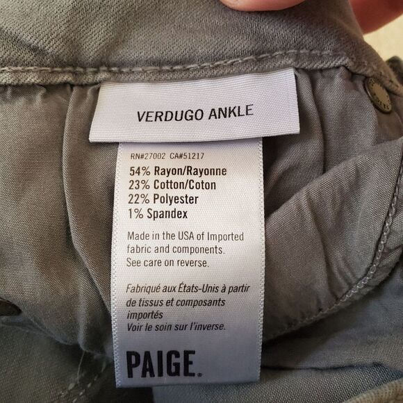 PAIGE Verdugo Ankle Skinny Jeans in Faded Vine. Size 27 - Picture 11 of 12